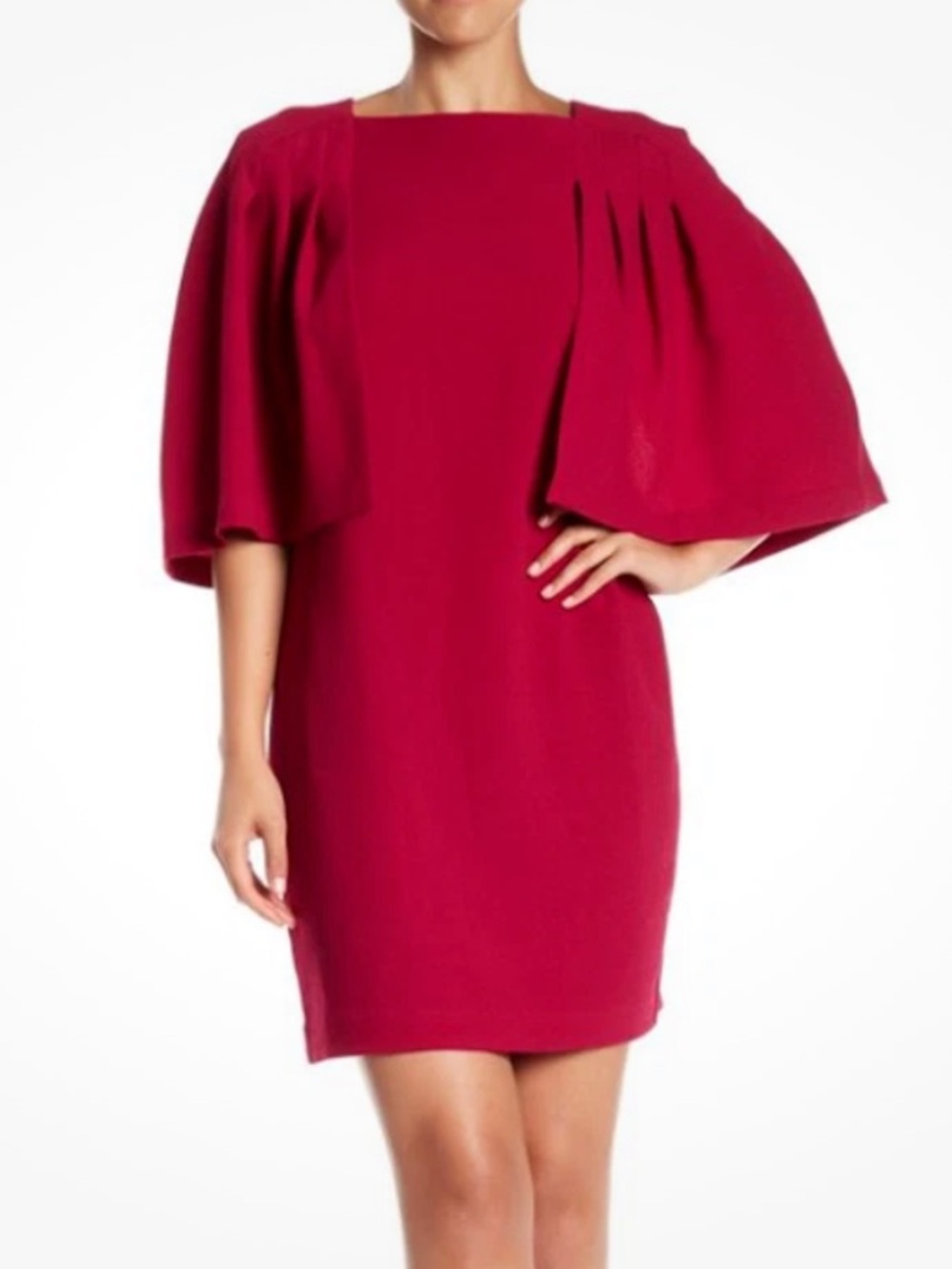 Trina Turk Cormac Cape Shift Dress featuring Capelet Sleeves